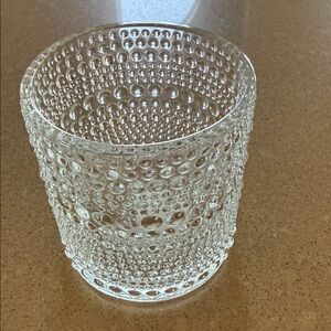 Elegant Clear Glass Candle Holder